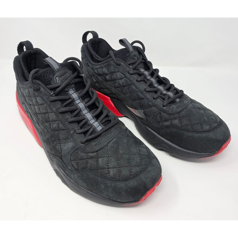 Puma R698 Nubuck x Highsnobiety x Ronnie Fieg Black/Red Shoes 360323 01 Men's 11